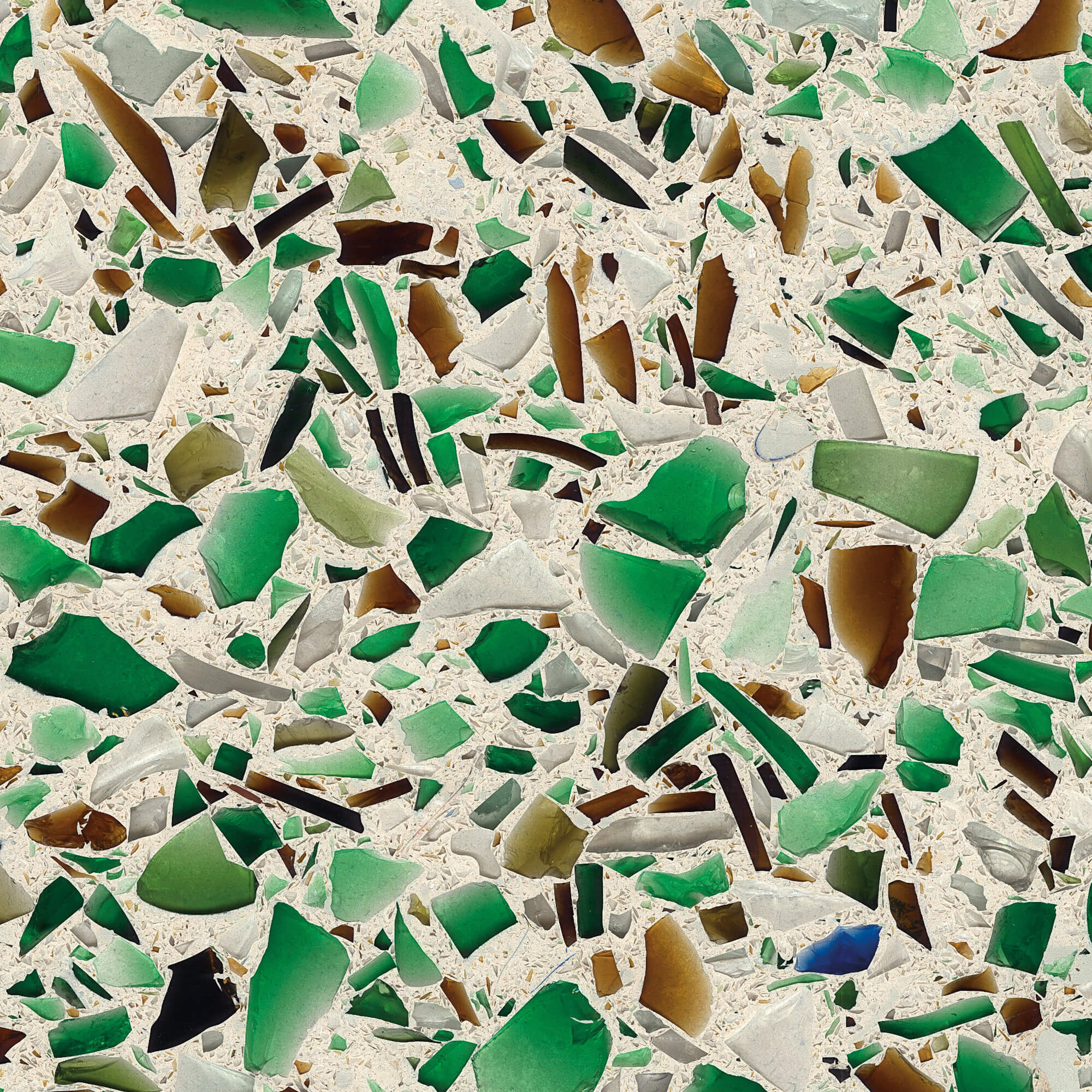 Bistro Green — Recycled-glass color reference